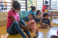 Des masques transparents distribués à la crèche SIMANGAVOLE